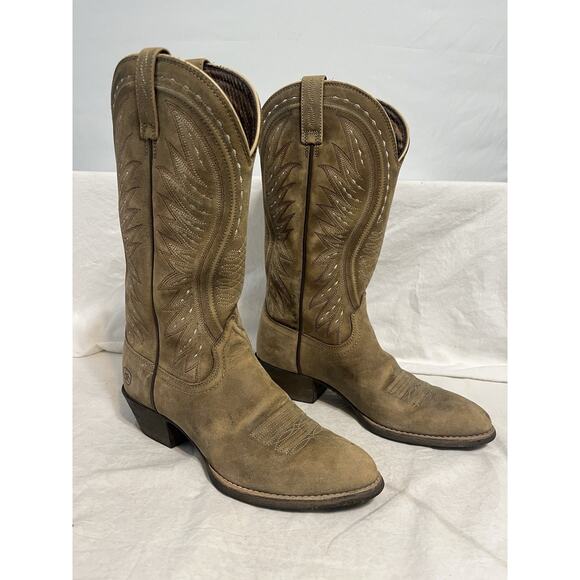 Ariat Shoes - ARIAT AMMORETTE BROWN ROUND TOE WESTERN COWGIRL BOOT 10017332 WOMENS 6B